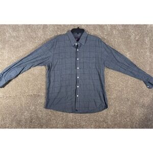 UNTUCKit Mens Large Plaid Long Sleeve‎ Button Down Shirt 100% Cotton FLAW